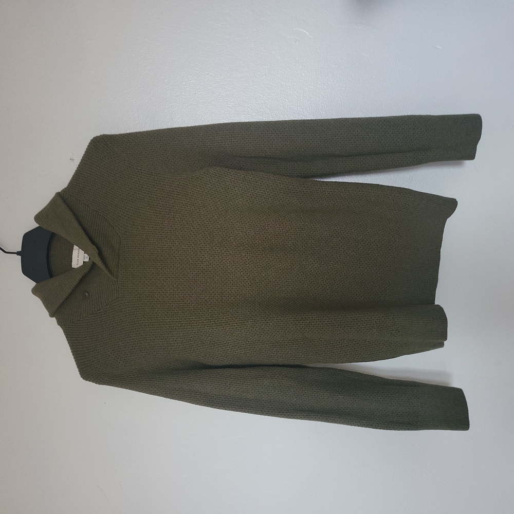 CLUBMONACO PULLOVER SHAWL COLLAR SWEATER COTTON/WOOL BLEND